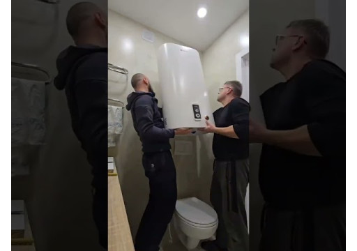 Встановлення плаского накопичувального електричного водонагрівача об’ємом 100 літрів 